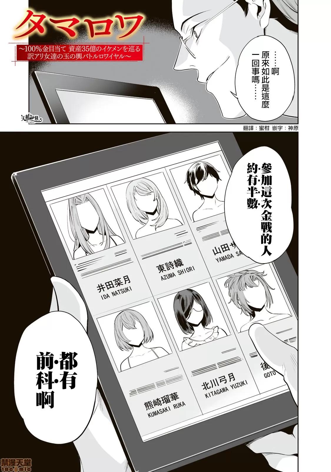金战100%为了钱围绕资产35亿的帅哥有特别原因的女士们的寻找金龟婿大战争 タマロワ4 第1页
