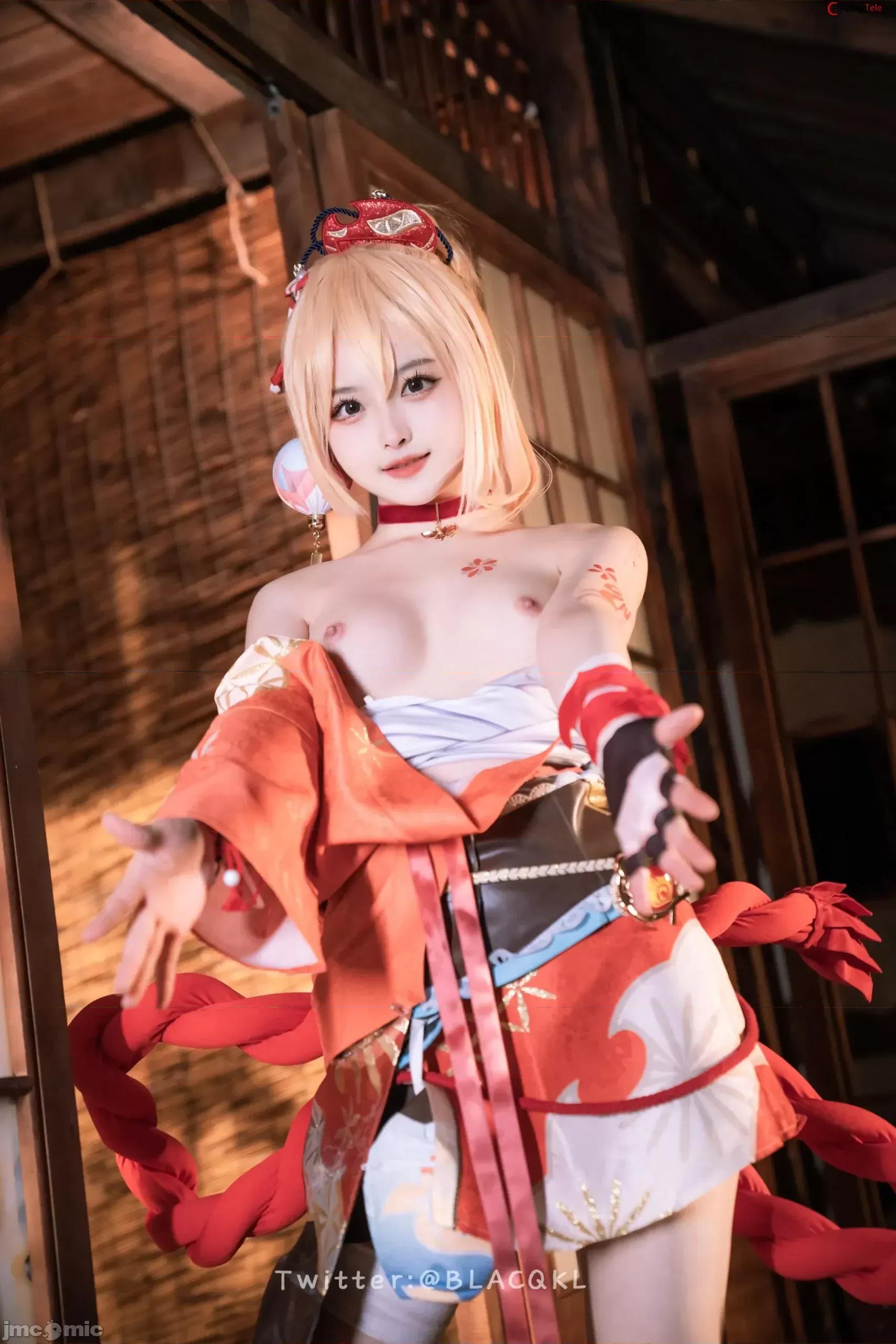 Blacqkl Blacqkl (白莉爱吃巧克力) cosplay Yoimiya – Genshin Impact “92 photos” 第71页