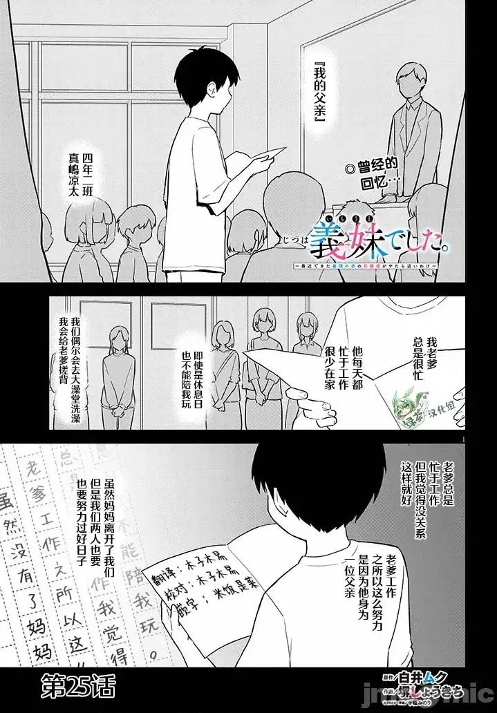 其实是义妹。~最近出现的义理的弟弟过于亲密了 其实是义妹。 ~最近出现的义理的弟弟过于亲密了~ 25 第1页