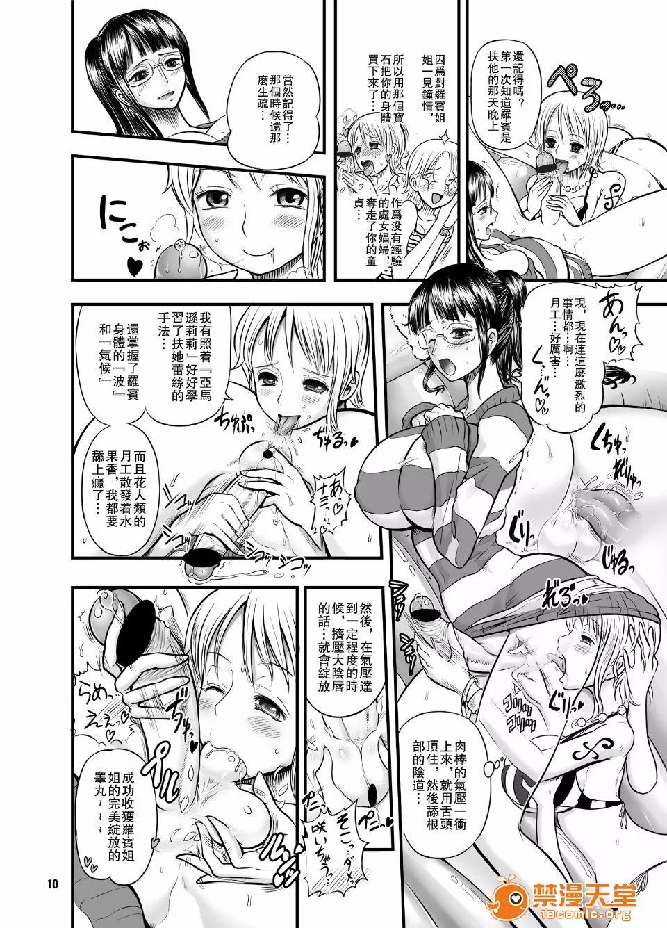 亂れ咲き女囚海賊 [アルセノテリス (Rebis、沈冇)] 亂れ咲き女囚海賊 2 -ロビンとナミのラブラブ蜜搾り編- (ワンピース) [冇有漢化] 第10页