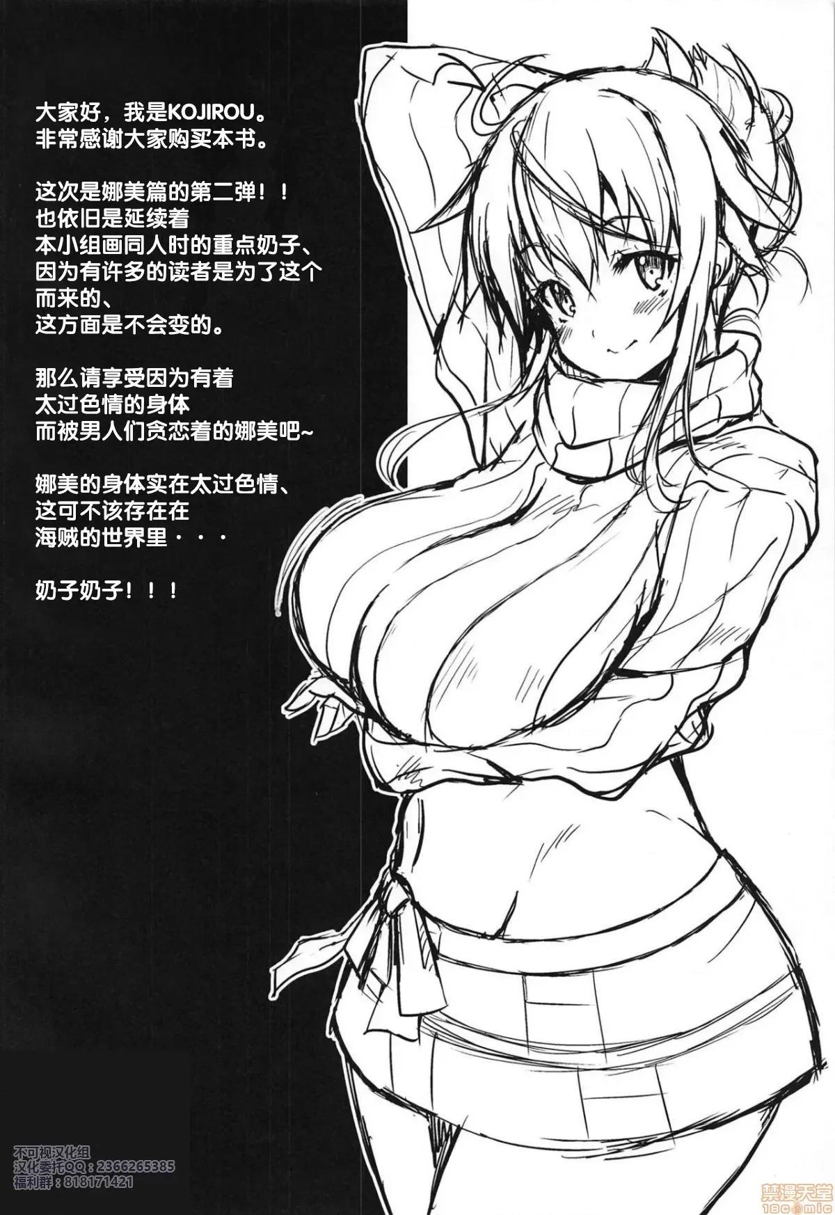 海賊2 【不可視漢化】 (COMIC1☆13) [BRAVE HEART petit (KOJIROU!)] 海賊巨乳2 (ワンピース)[中國翻譯] 第3页